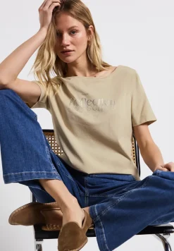 Shirt met folietekst