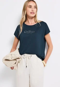 Shirt met folietekst