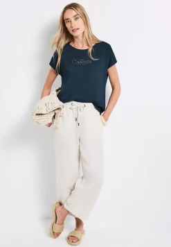 Shirt met folietekst