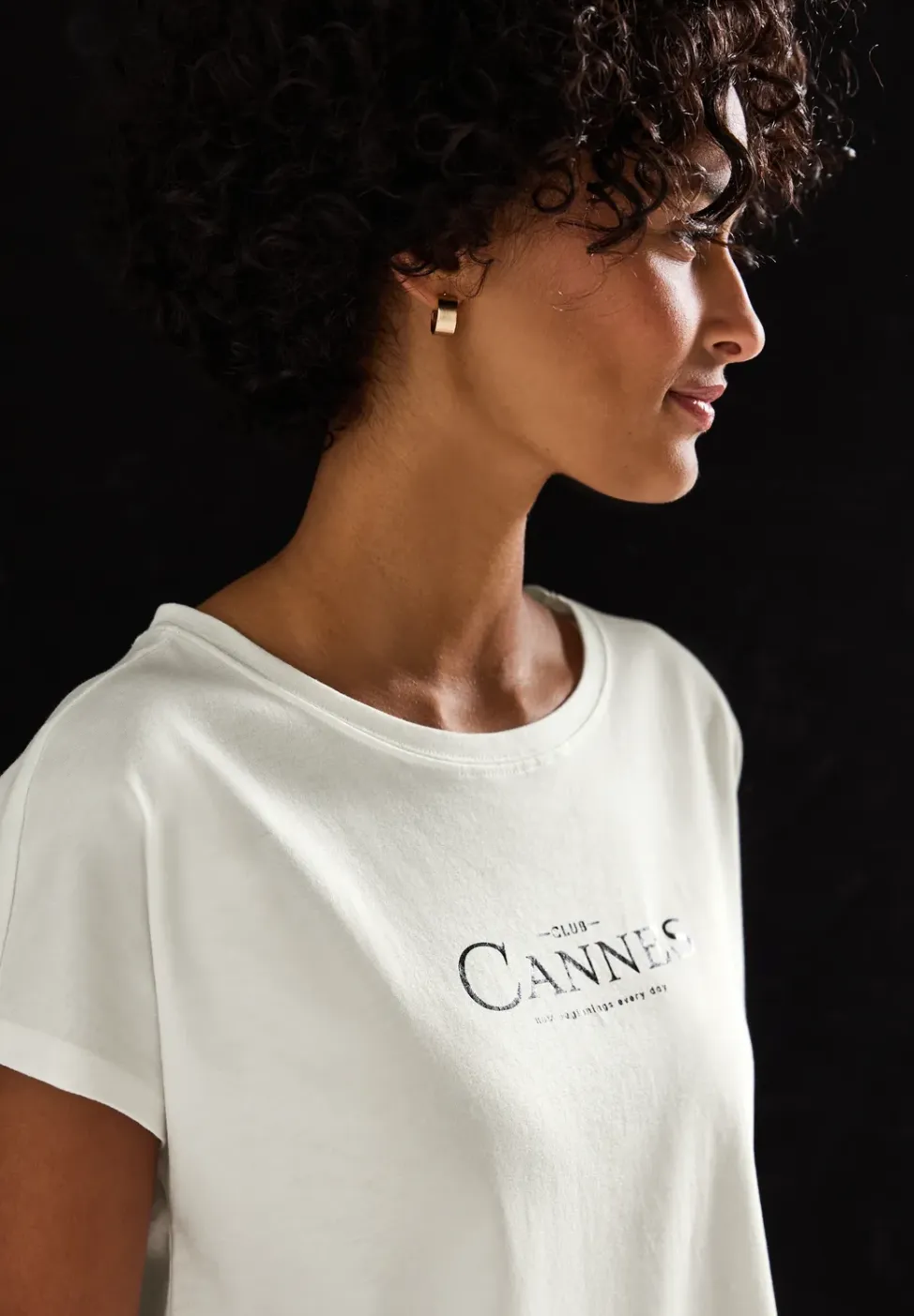 Shirt met folietekst
