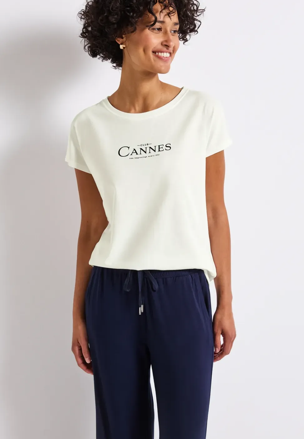 Shirt met folietekst