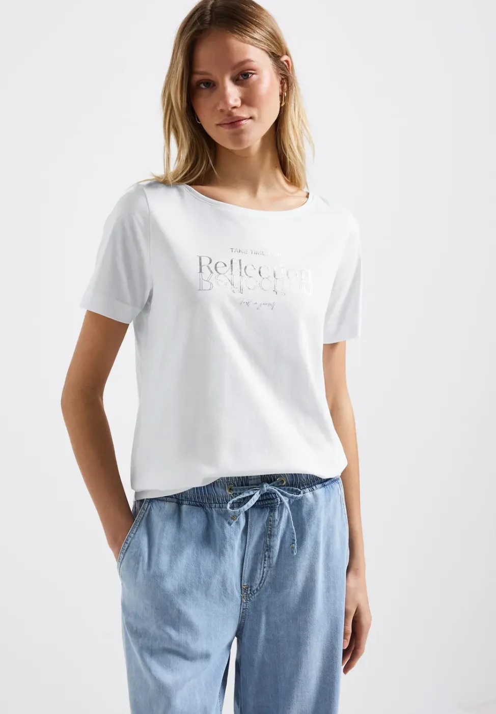 Shirt met folietekst