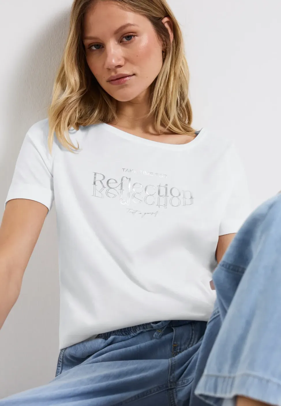 Shirt met folietekst