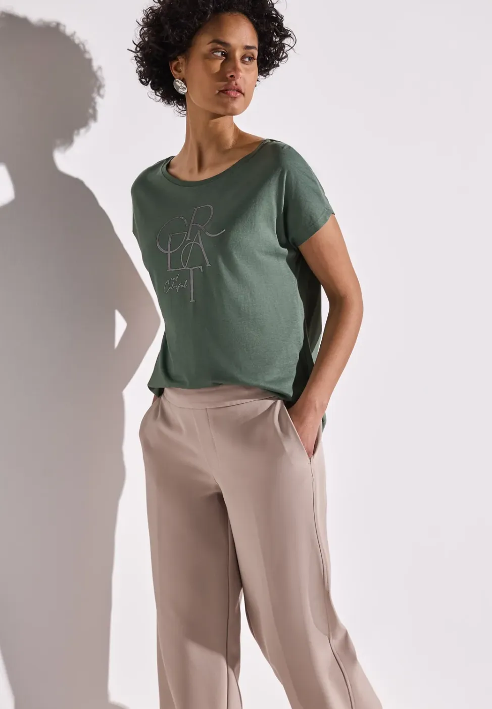 Shirt met folietekst