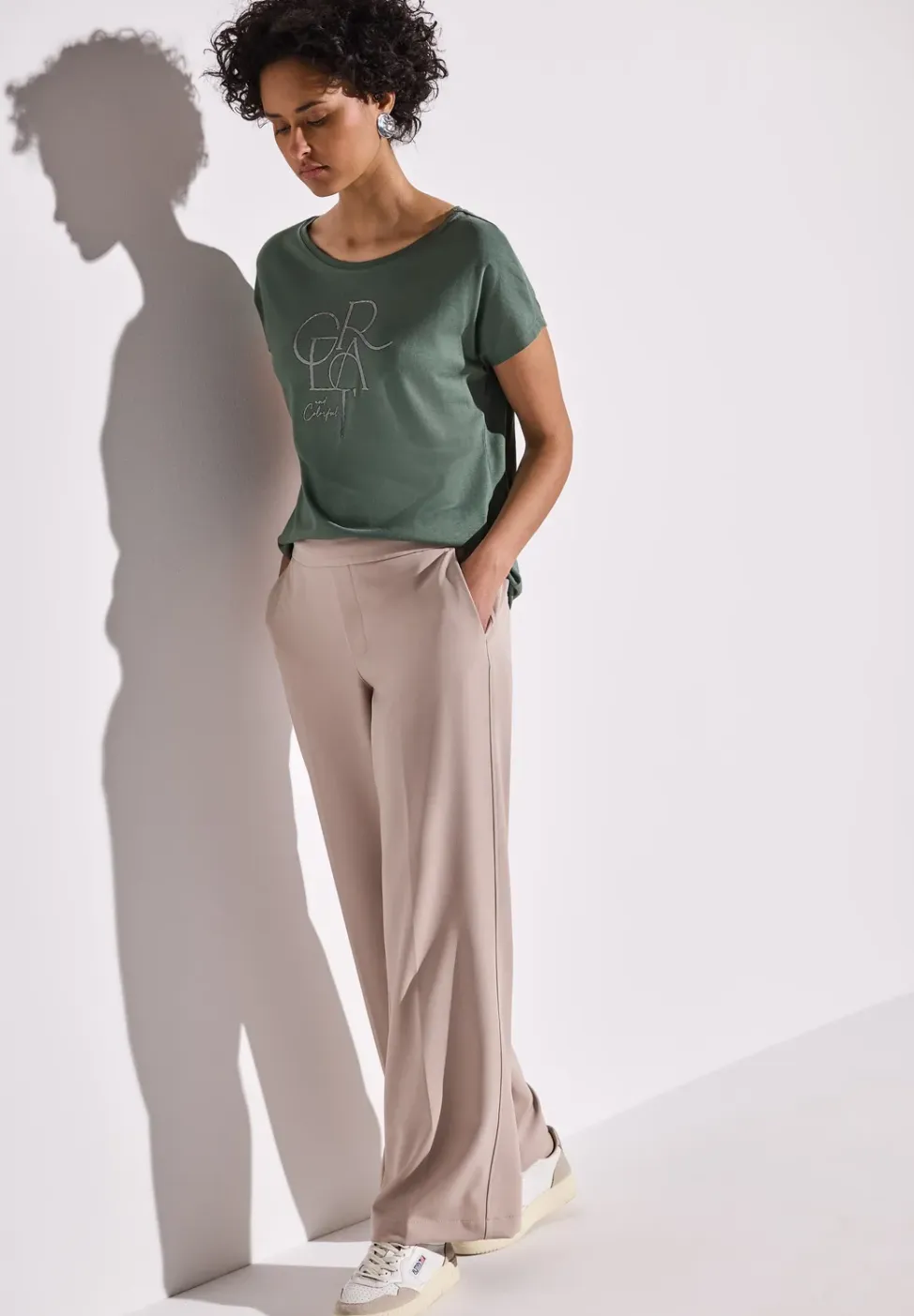 Shirt met folietekst