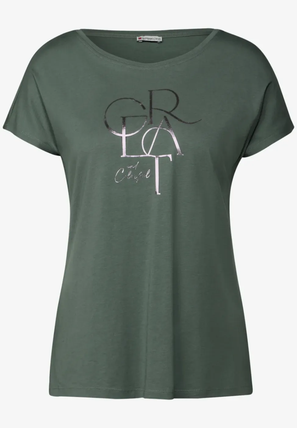 Shirt met folietekst