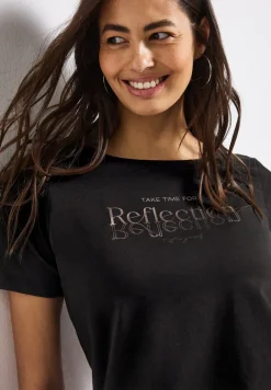 Shirt met folietekst