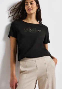 Shirt met folietekst