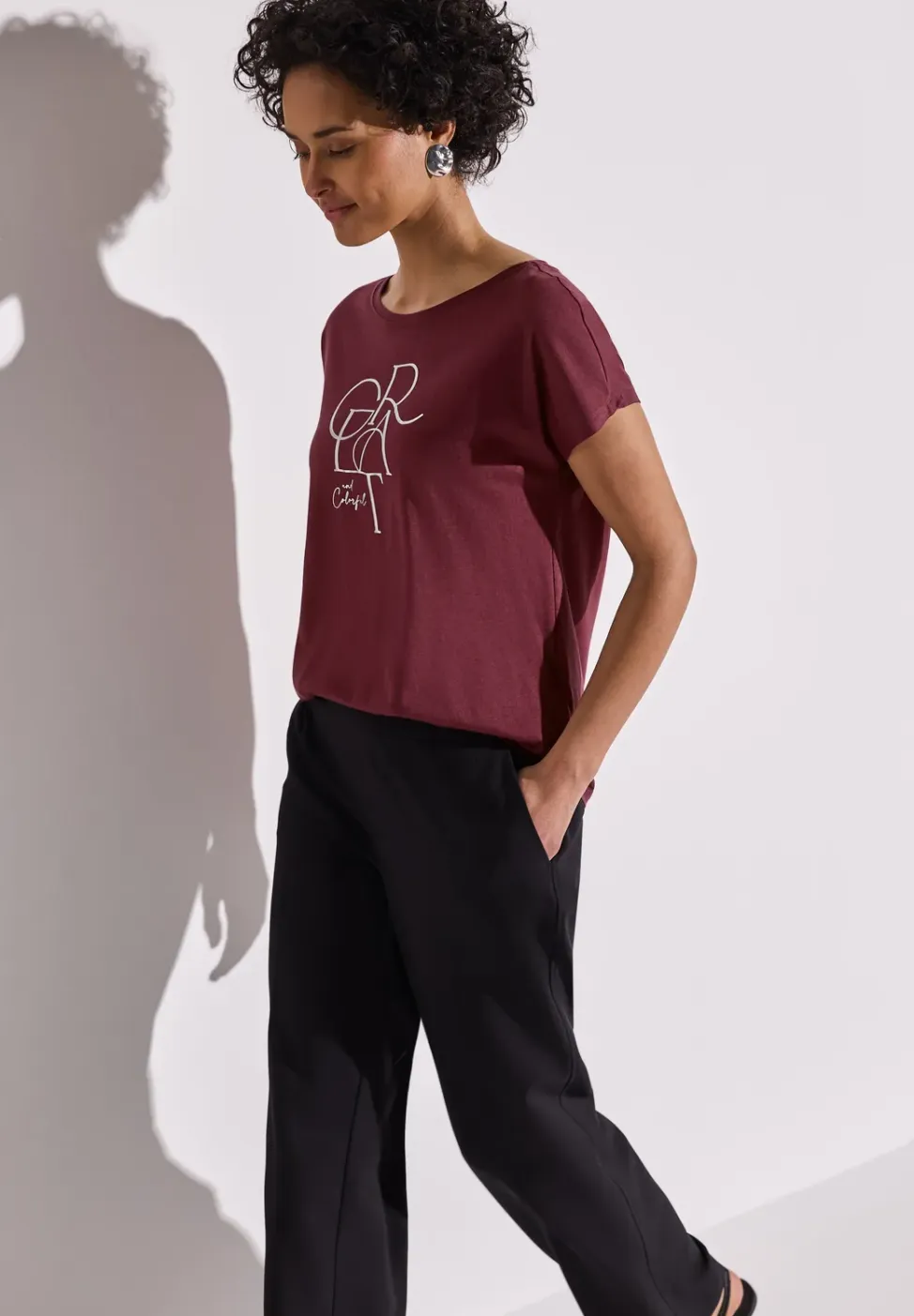 Shirt met folietekst