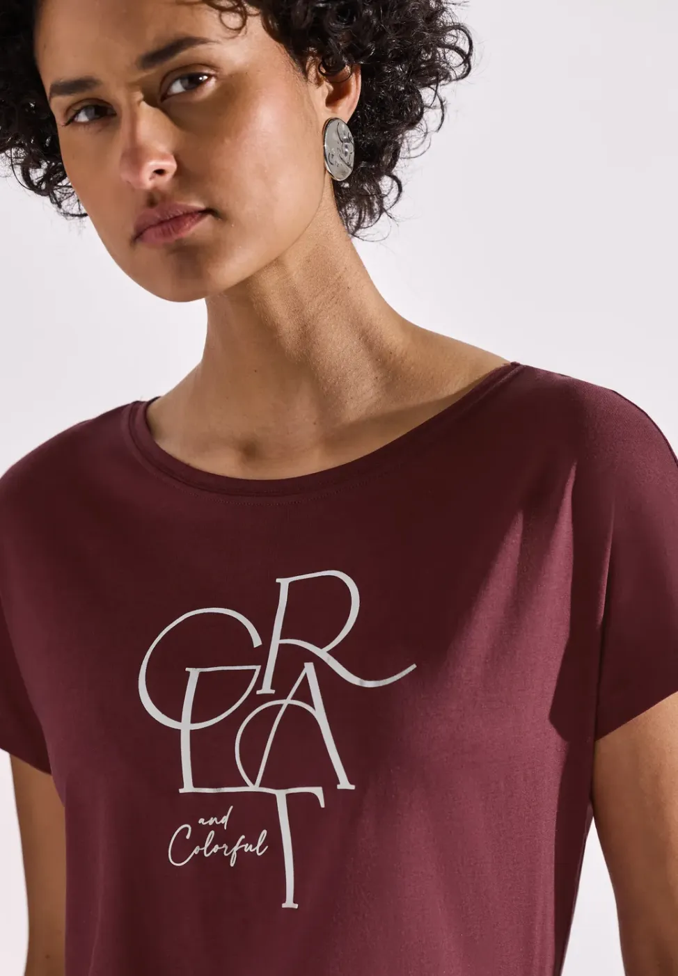 Shirt met folietekst