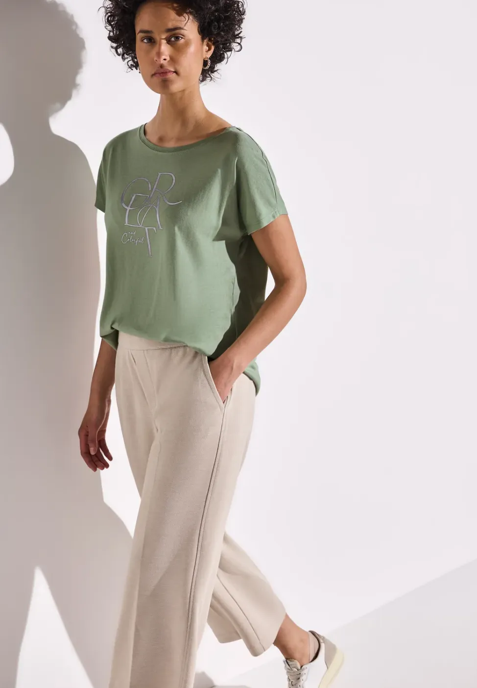 Shirt met folietekst