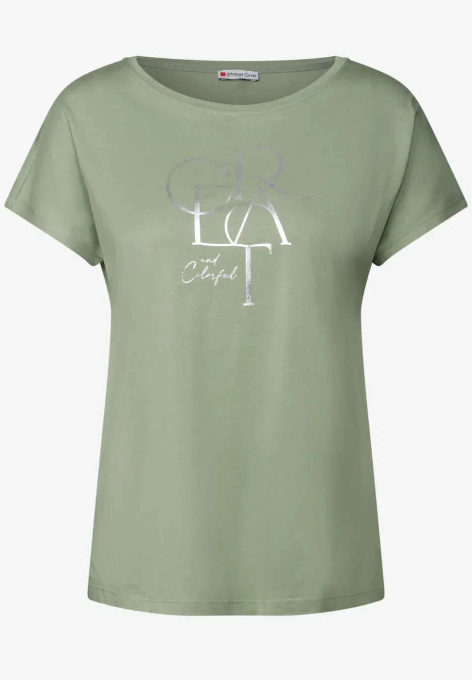 Shirt met folietekst