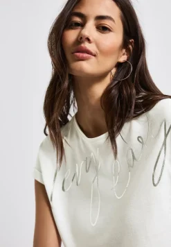 Shirt met folietekst