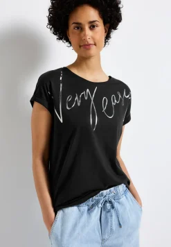 Shirt met folietekst