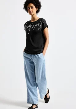 Shirt met folietekst