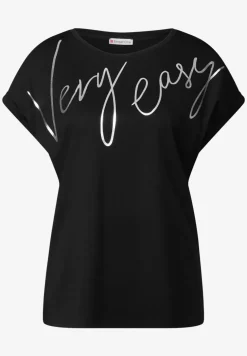Shirt met folietekst