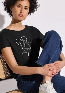 Shirt met folietekst