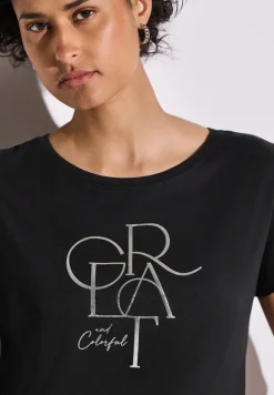 Shirt met folietekst