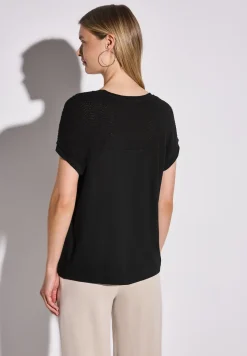 Shirt met gaatjesdetail