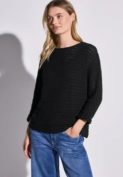 Shirt met gebreide look