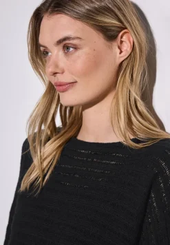 Shirt met gebreide look