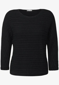Shirt met gebreide look