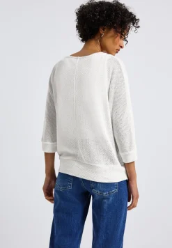 Shirt met gebreide look