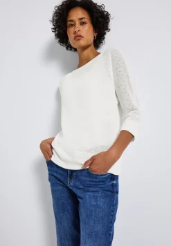 Shirt met gebreide look