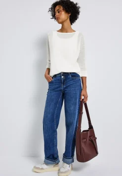 Shirt met gebreide look