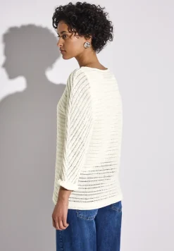 Shirt met gebreide look