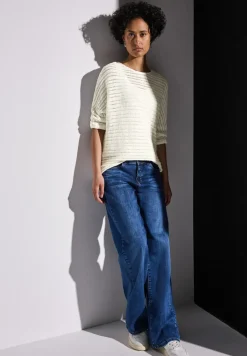 Shirt met gebreide look