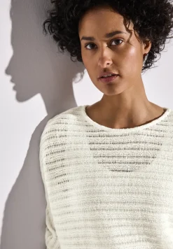 Shirt met gebreide look