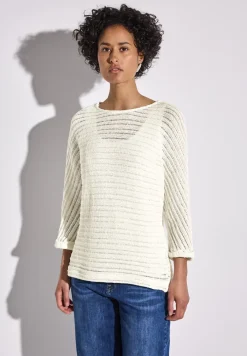 Shirt met gebreide look