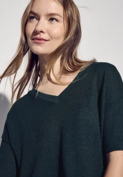 Shirt met gebreide look