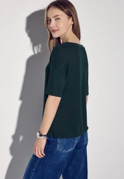 Shirt met gebreide look