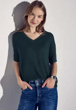 Shirt met gebreide look