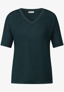 Shirt met gebreide look