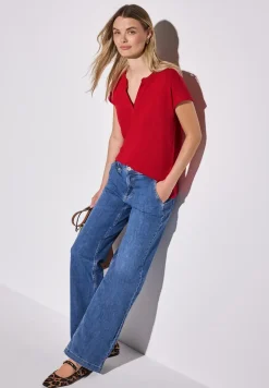 Shirt met gebreide look