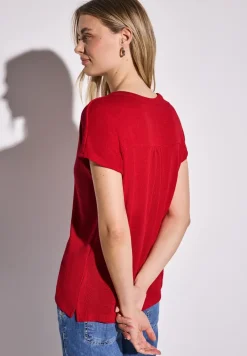 Shirt met gebreide look