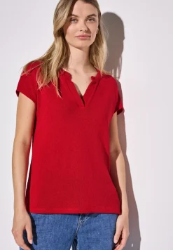 Shirt met gebreide look