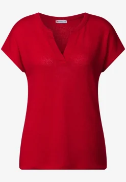 Shirt met gebreide look