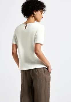 Shirt met gebreide look