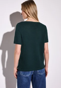 Shirt met gebreide look