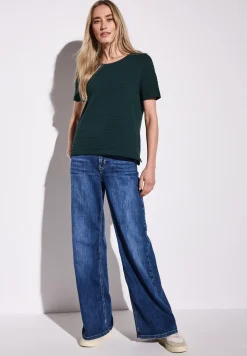 Shirt met gebreide look