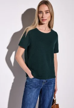 Shirt met gebreide look