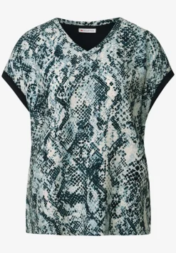 Shirt met gedessineerde V-hals