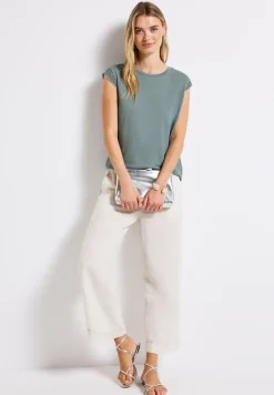 Shirt met gehaakte details