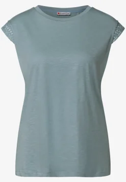 Shirt met gehaakte details