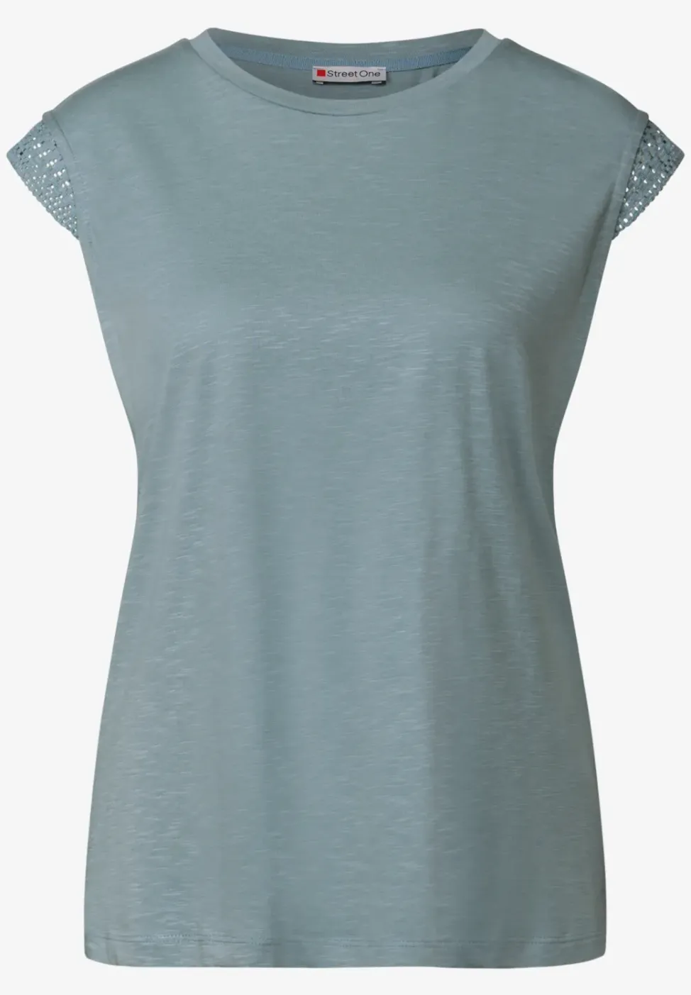 Shirt met gehaakte details