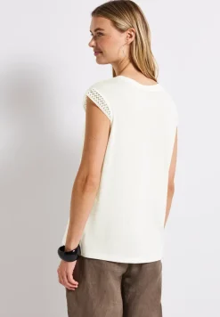 Shirt met gehaakte details